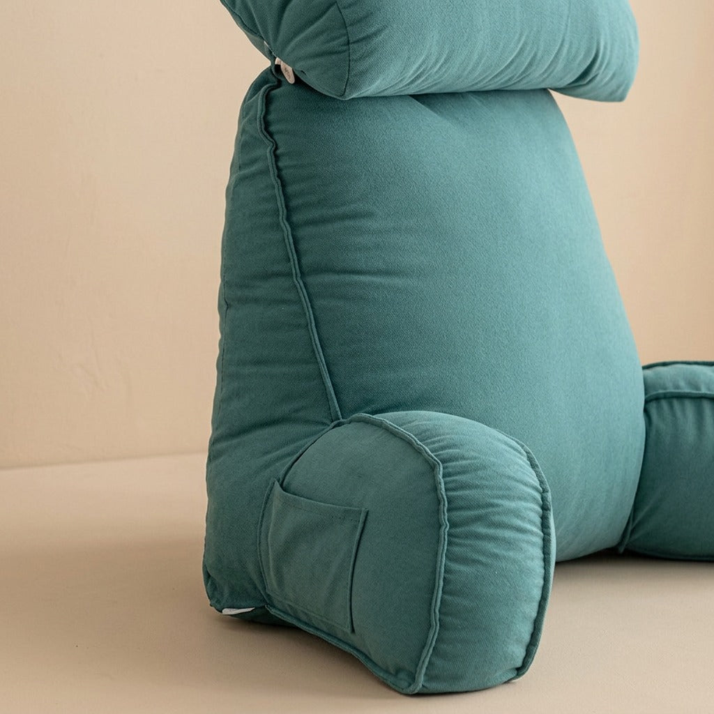 Readcush™ Polyester Reading Pillow With Arms, material and detail close-up