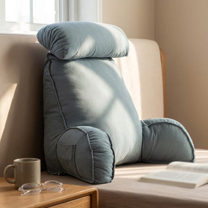 Readcush™ Polyester Reading Pillow With Arms, styled close view