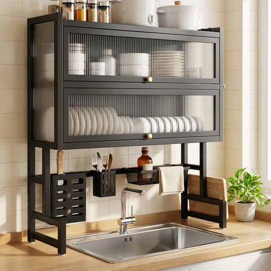 Sinkledge™ Kitchen Sink Storage Rack in a calm home setting