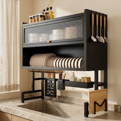 Sinkledge™ Kitchen Sink Storage Rack, styled close view