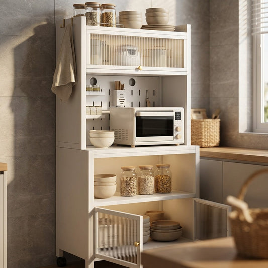 Racksmith™ Carbon Steel Kitchen Storage Rack, styled close view