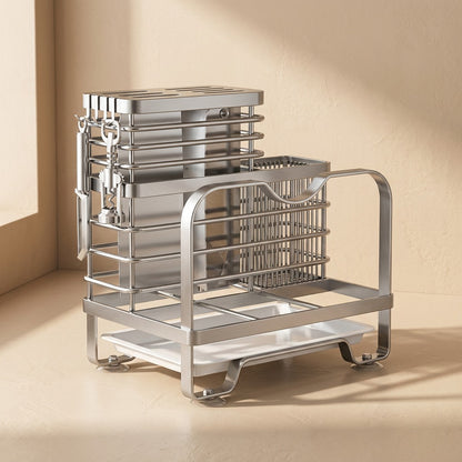 Bladeline™ Stainless Steel Kitchen Knife Rack, material and detail close-up