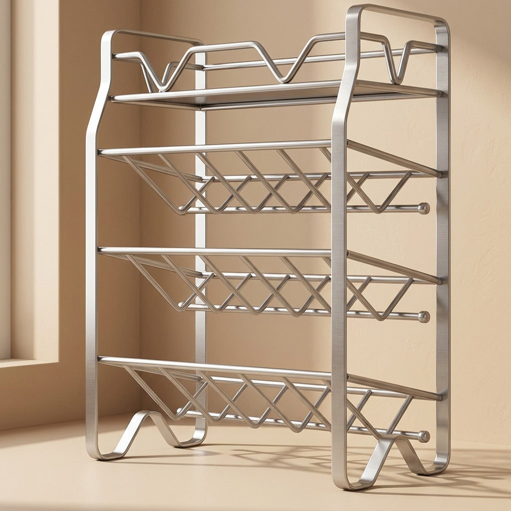 Spiceperch™ 201 Stainless Steel Spice Rack, material and detail close-up