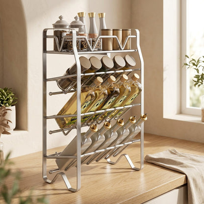 Spiceperch™ 201 Stainless Steel Spice Rack in a calm home setting
