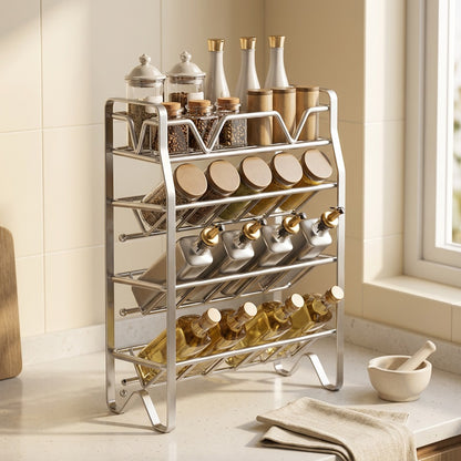 Spiceperch™ 201 Stainless Steel Spice Rack, styled close view