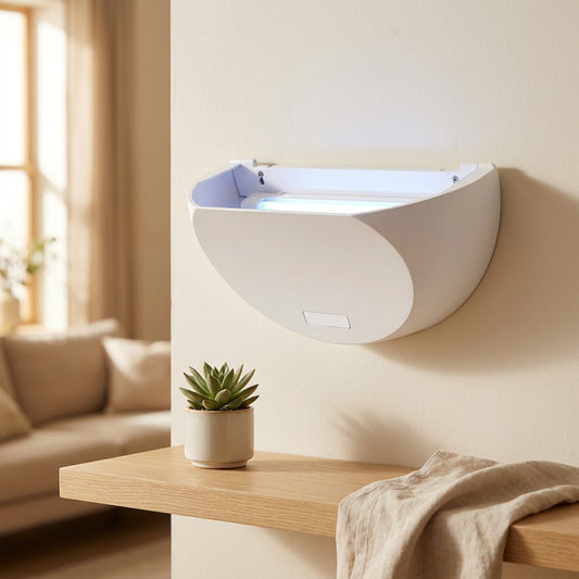 Buzzstick™ LED Sticky Mosquito Trap Lamp in a calm home setting