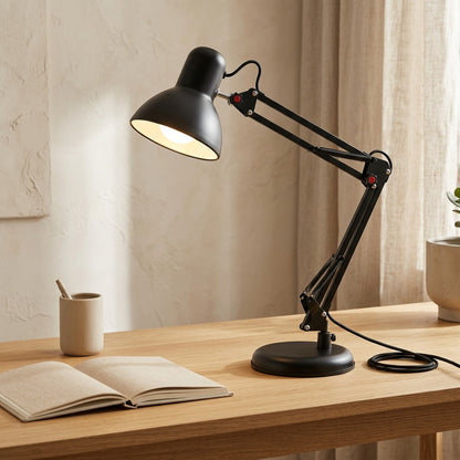 Longglow™ Foldable Long-Arm LED Desk Lamp, styled close view