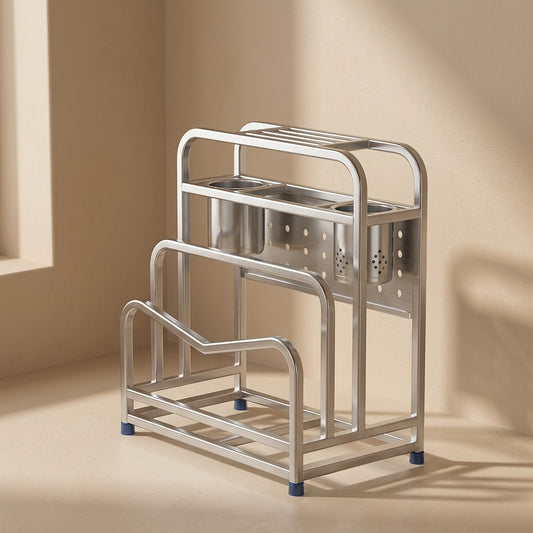 Chopledge™ Stainless Steel Knife And Board Rack