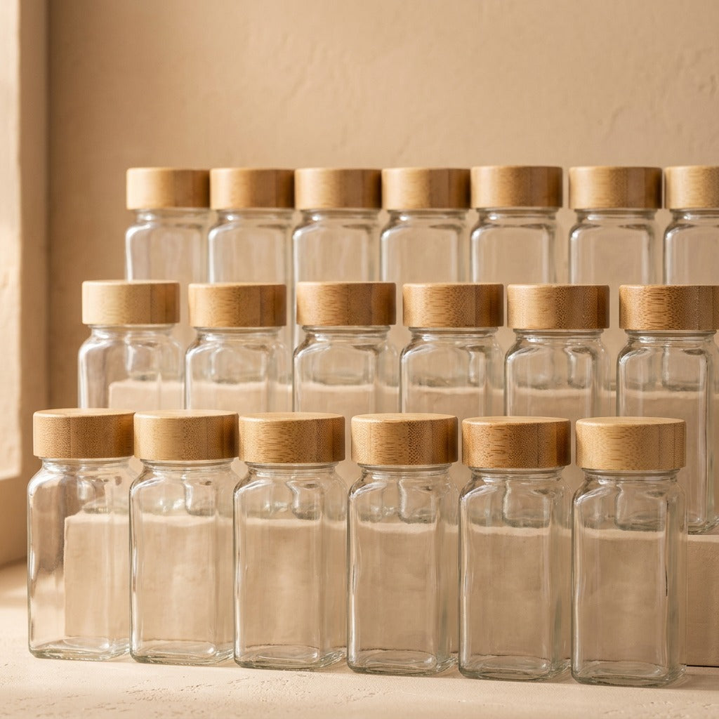 Spicejar™ Glass Seasoning Jar, material and detail close-up