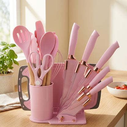 Silicook™ Silicone Kitchen Utensil Set in a calm home setting