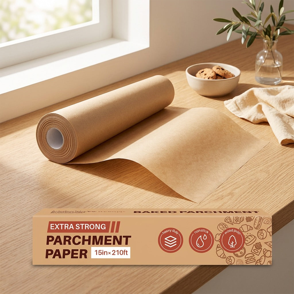 Crisproll™ Parchment Paper Roll for Air Fryers in a calm home setting
