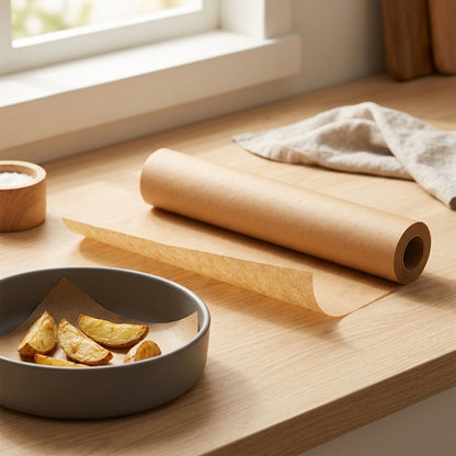 Crisproll™ Parchment Paper Roll for Air Fryers, styled close view