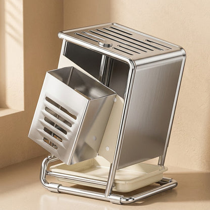 Bladecove™ Stainless Steel Kitchen Knife Holder, material and detail close-up