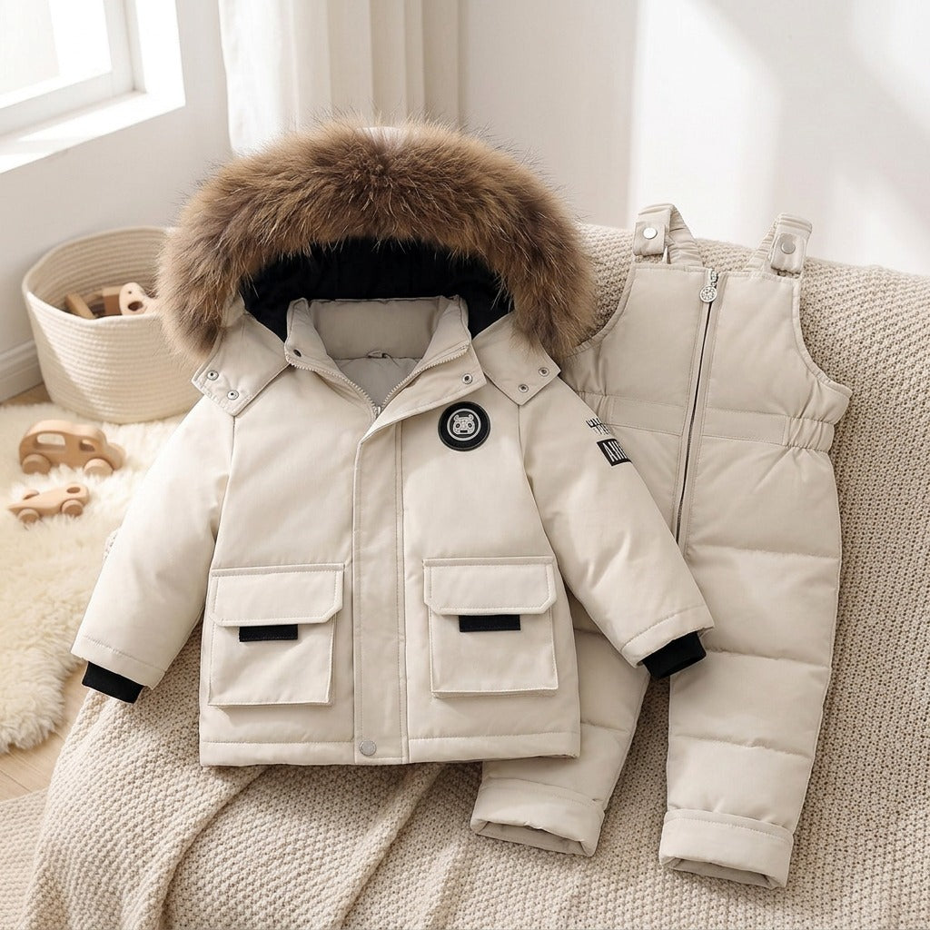 Downsnug™ Children’s Winter Down Two-Piece Suit, styled close view