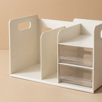 Drawercubby™ Plastic Desktop Storage Rack With Drawer, material and detail close-up