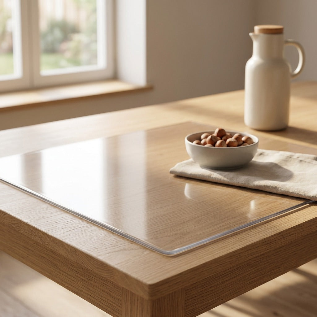 Spillveil™ PVC Table Mat Waterproof Rectangle, styled close view