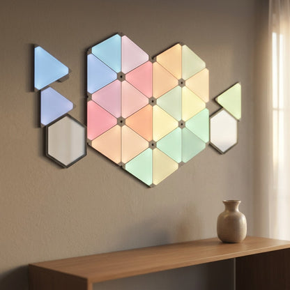 Triray™ Triangle LED Wall Lamp, styled close view