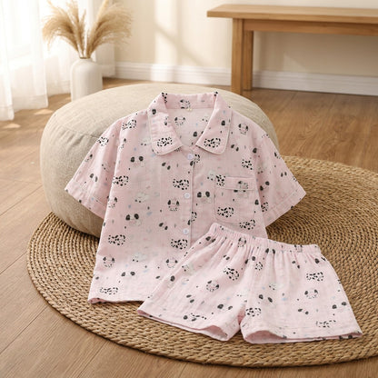 Gauzedream™ Cotton Gauze Pajama Set, styled close view