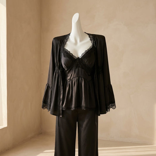 Chiffonlull™ Women's Chiffon Three-Piece Pajamas