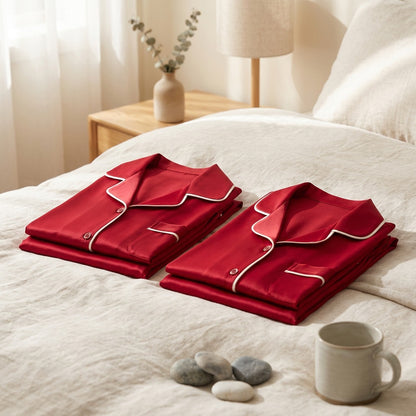 Hearthsleep™ Red Wedding Couple Home Clothes, styled close view