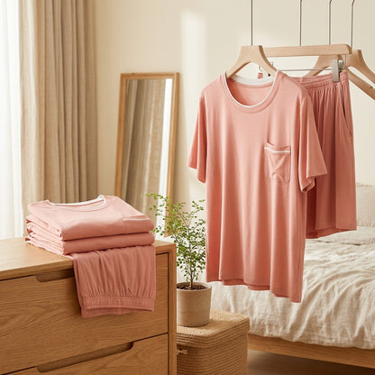 Modalmood™ Modal Home Clothes Pajama Set in a calm home setting