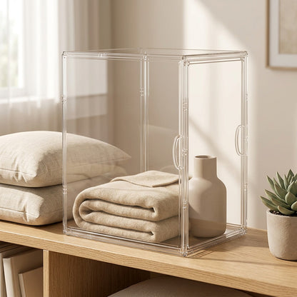 Clearspace™ Extra Large Transparent Storage Box, styled close view