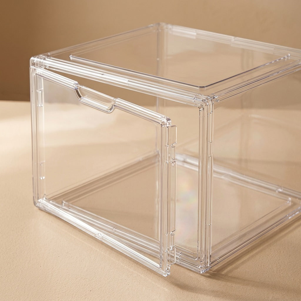 Stackclear™ Transparent Stackable Storage Box, material and detail close-up
