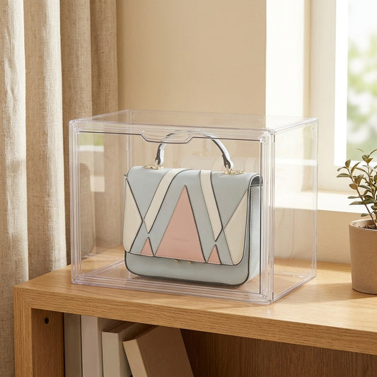 Stackclear™ Transparent Stackable Storage Box in a calm home setting