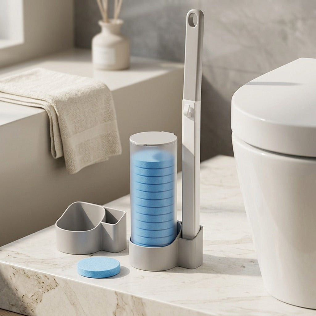 Brushswap™ Disposable Plastic Toilet Brush, styled close view
