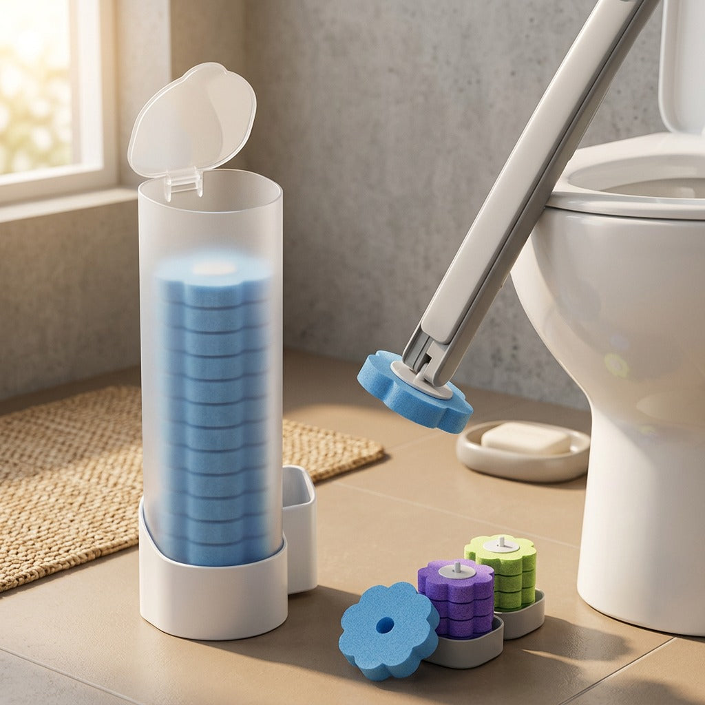 Spongegleam™ Sponge Toilet Cleaning Brush, styled close view