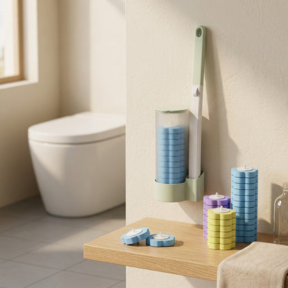 Brushsnap™ Disposable Wall-Mounted Toilet Brush, styled close view