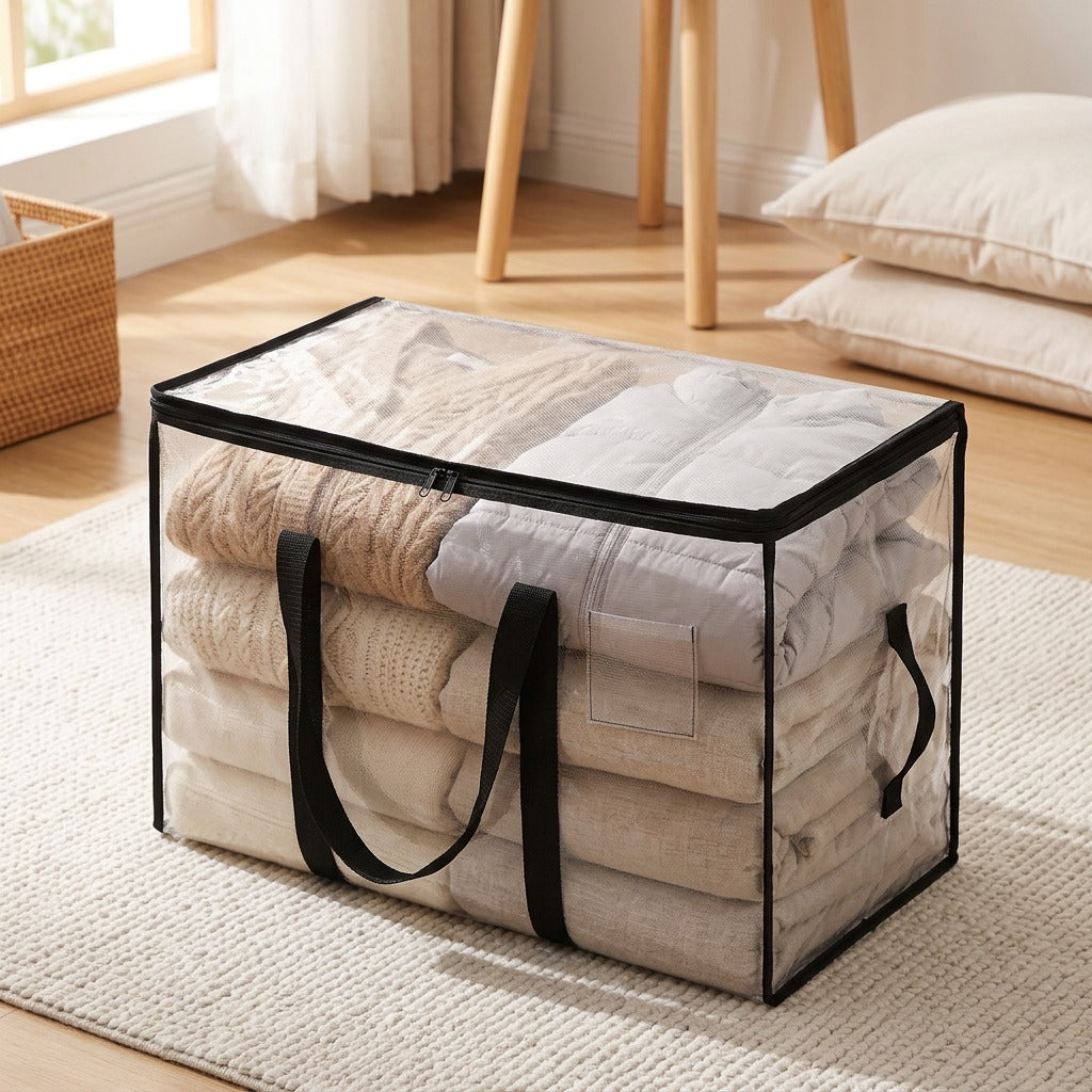 Quiltcube™ Cubic PP Quilt Storage Bag, styled close view