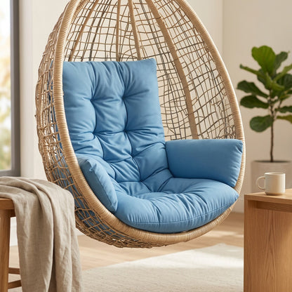 Swingplush™ Polyester Hanging Basket Chair Cushion, styled close view