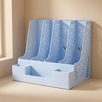 Bookstack™ Four-Column Plastic Desktop Bookshelf