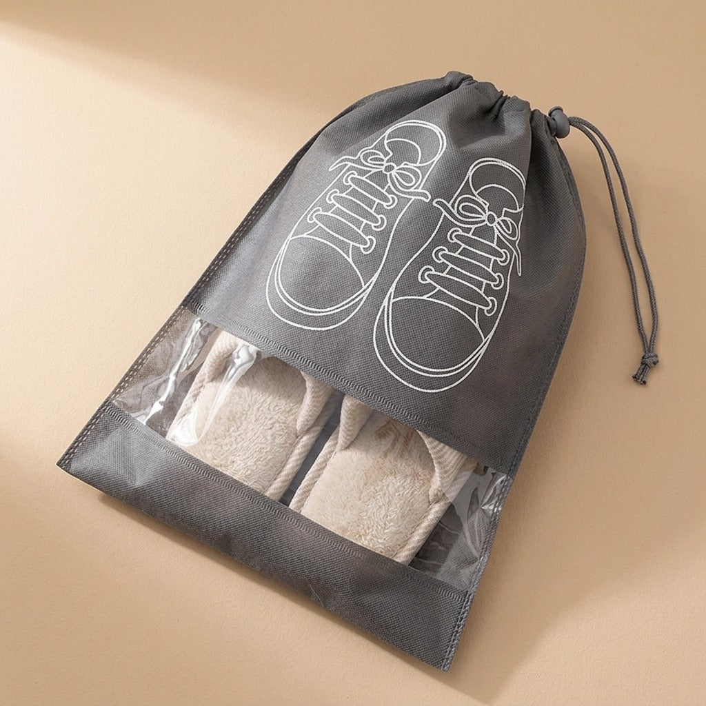 Shoepouch™ Non-Woven Shoe Storage Bag, material and detail close-up