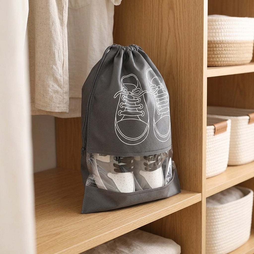 Shoepouch™ Non-Woven Shoe Storage Bag, styled close view