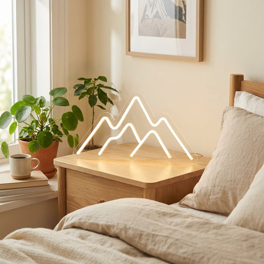 Neonrest™ Acrylic LED Neon Night Light in a calm home setting