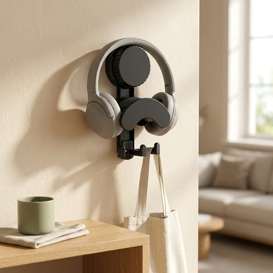 Stickperch™ Double Adhesive Hook Storage Organizer in a calm home setting