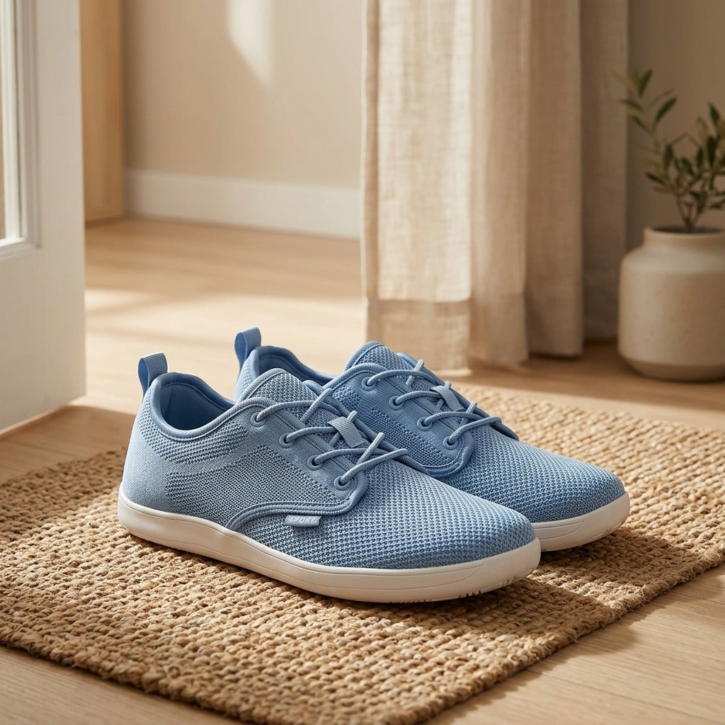 Widewalk™ Wide-Toe Barefoot Mesh Sports Shoes, styled close view