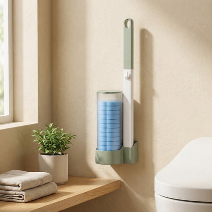 Brushhook™ Plastic Wall-Mounted Toilet Brush in a calm home setting