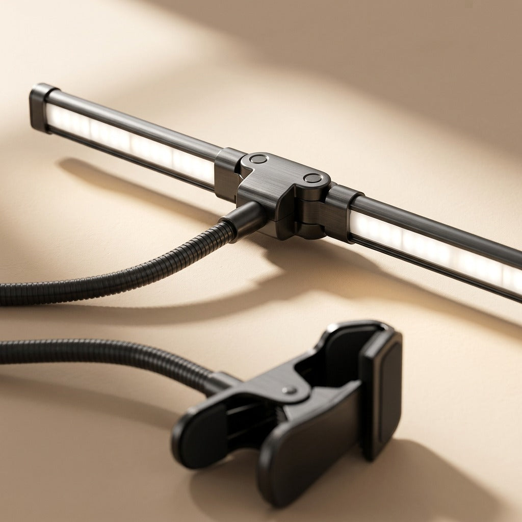 Clampbeam™ Aluminum Alloy Clip Desk Lamp, material and detail close-up