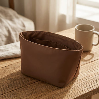 Bagcubby™ Nylon Bucket Bag Organizer Insert, styled close view