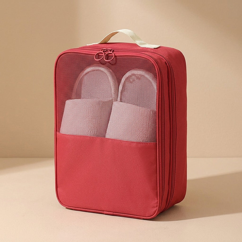 Twilltote™ Twill PVC Shoe Storage Bag, material and detail close-up