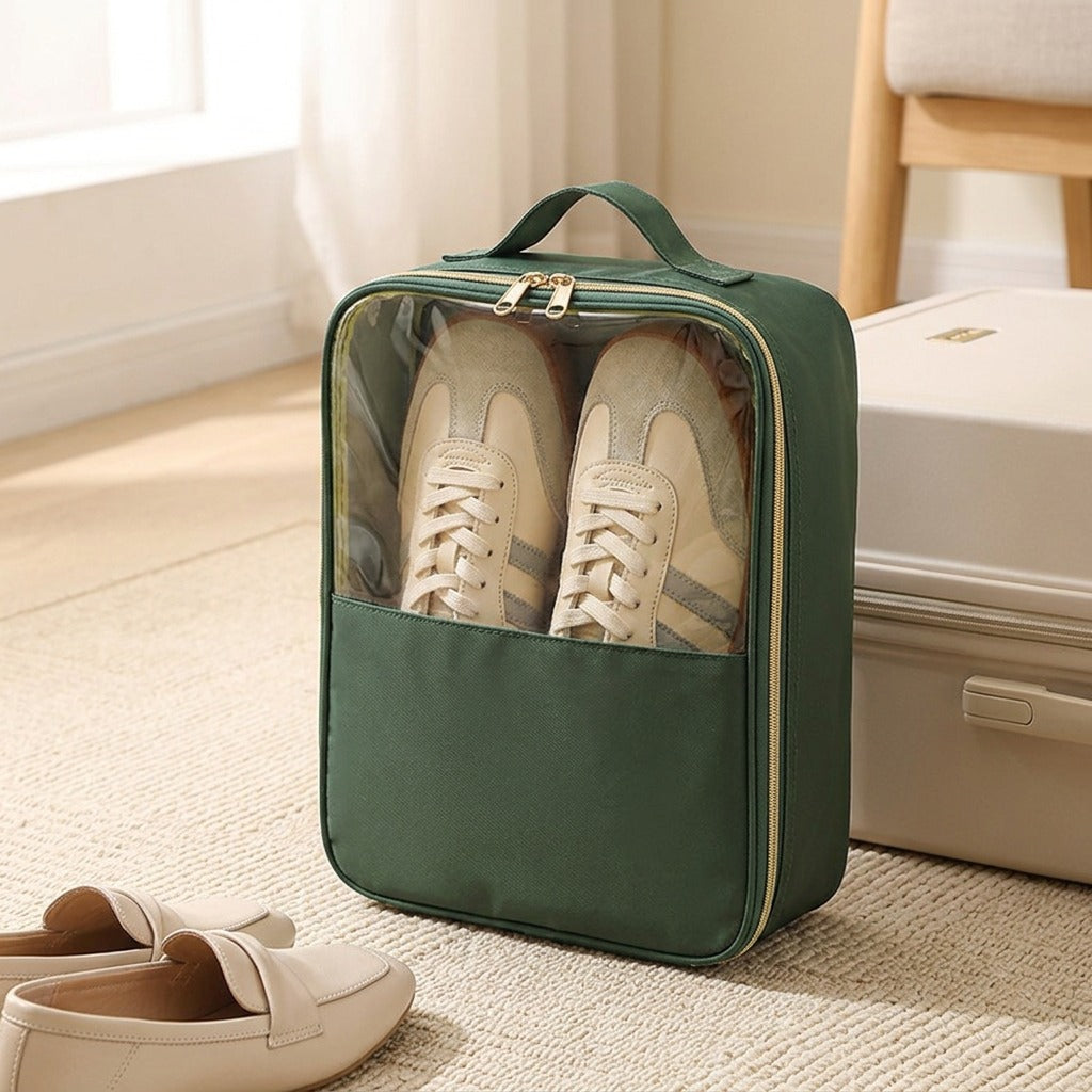 Twilltote™ Twill PVC Shoe Storage Bag, styled close view