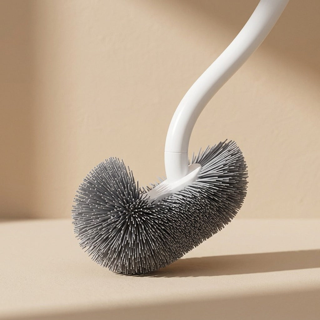 Bendbrush™ Curved Soft-Bristle Toilet Brush, material and detail close-up