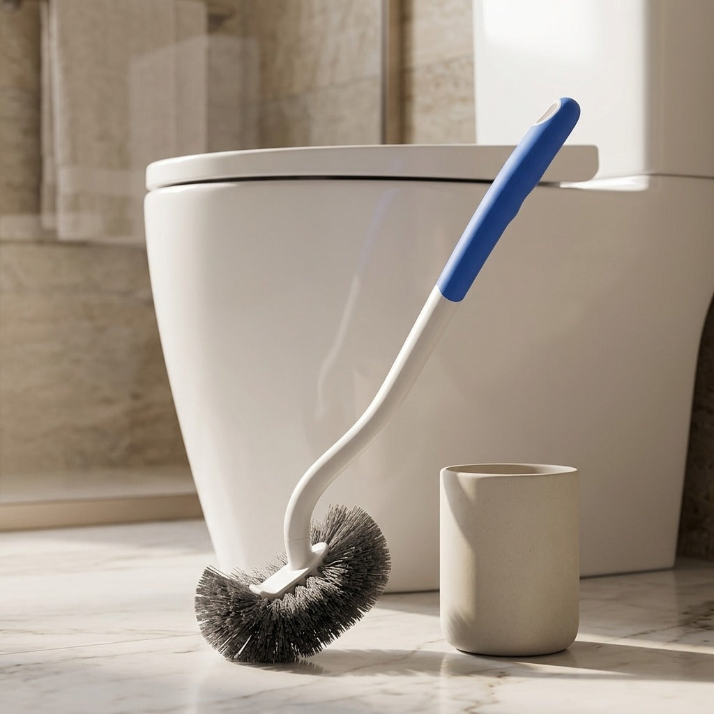 Bendbrush™ Curved Soft-Bristle Toilet Brush, styled close view