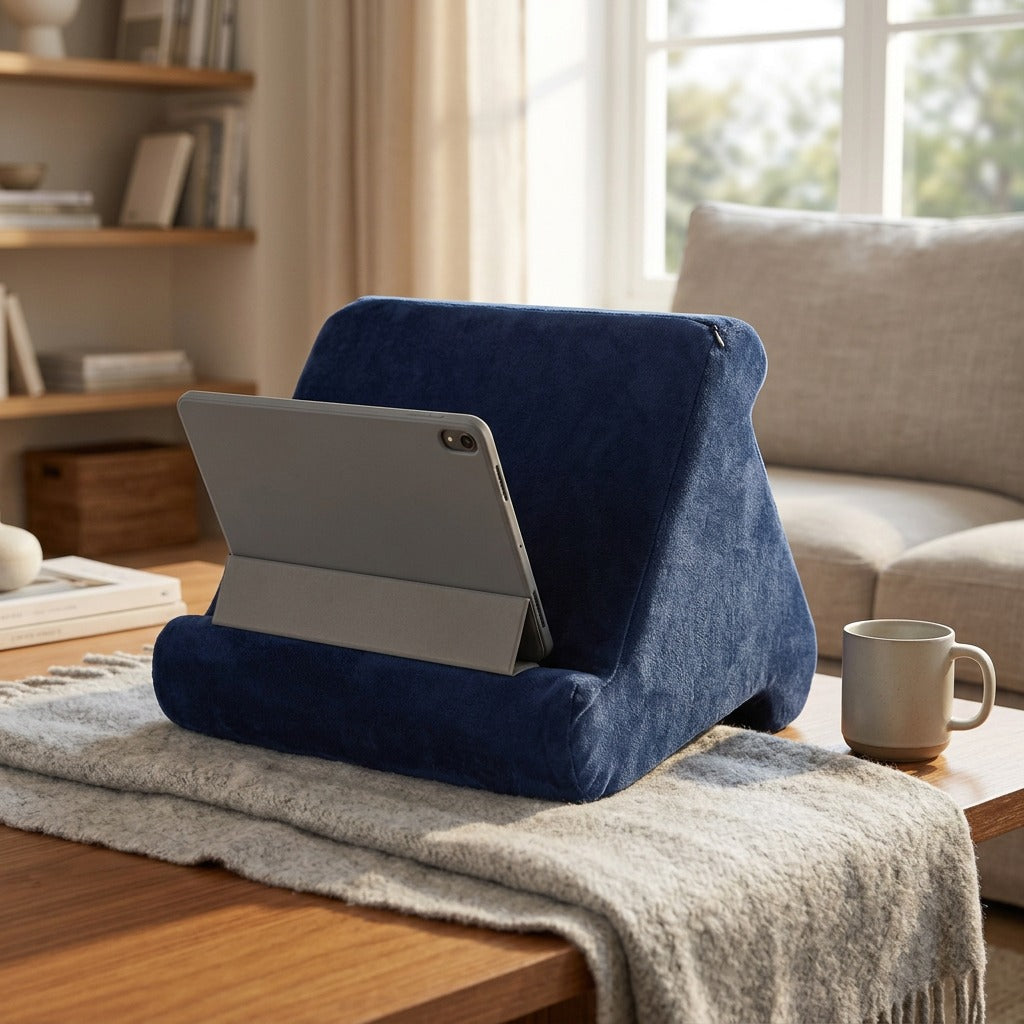 Pagecush™ Polyester Reading Pillow Pad, styled close view