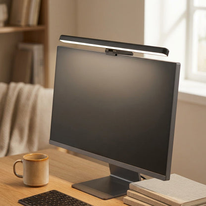 Monitorglow™ Computer Screen Hanging Lamp, styled close view
