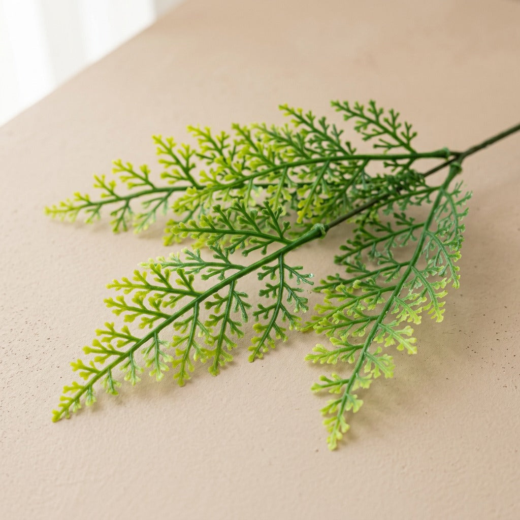 Fernscape™ Plastic Fern Plant Wall Decoration, material and detail close-up