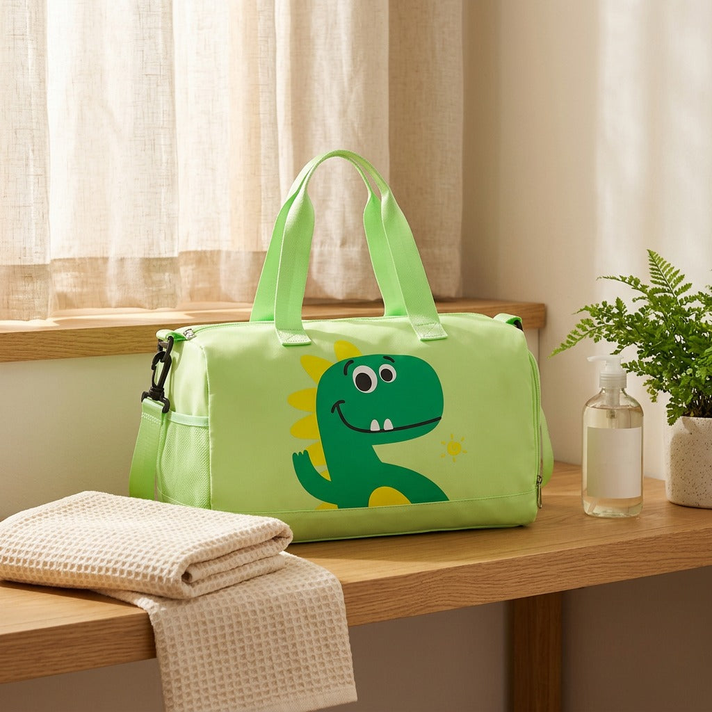 Swimsole™ Polyester Swimming Bag With Shoe Compartment in a calm home setting